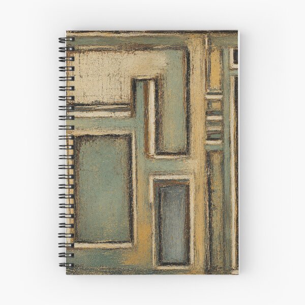 Item preview, Abstract geometric composition with a blue-green and beige wood effect designed and sold by Ingorgia Studio.