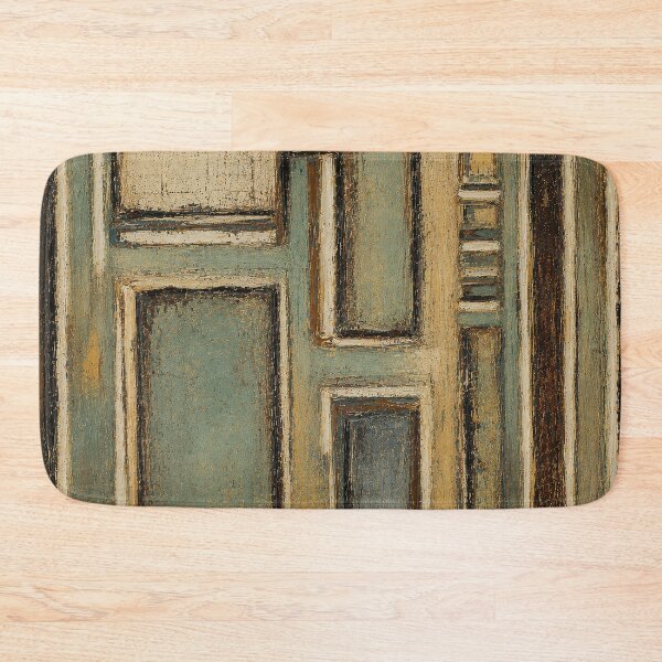 Item preview, Abstract geometric composition with a blue-green and beige wood effect designed and sold by Ingorgia Studio.