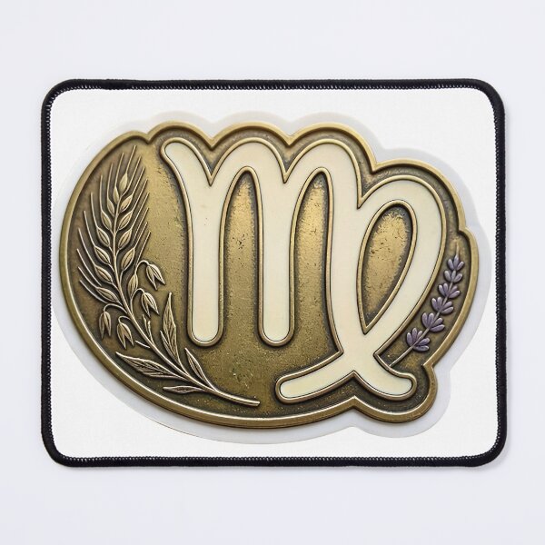 Item preview, Virgo Gold Bronze Coin Badge Laurel Zodiac Art designed and sold by Zodiac Celestial Art.
