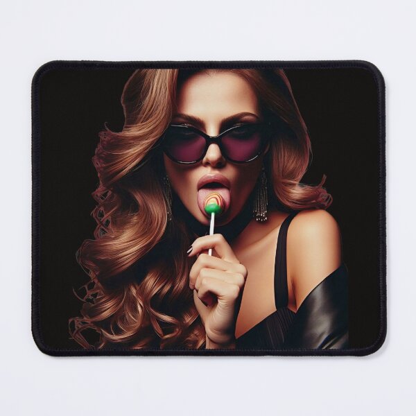 Item preview, Glam Sunglasses Girl Licking Lollipop designed and sold by Voodoo Store Paranormal Collections.