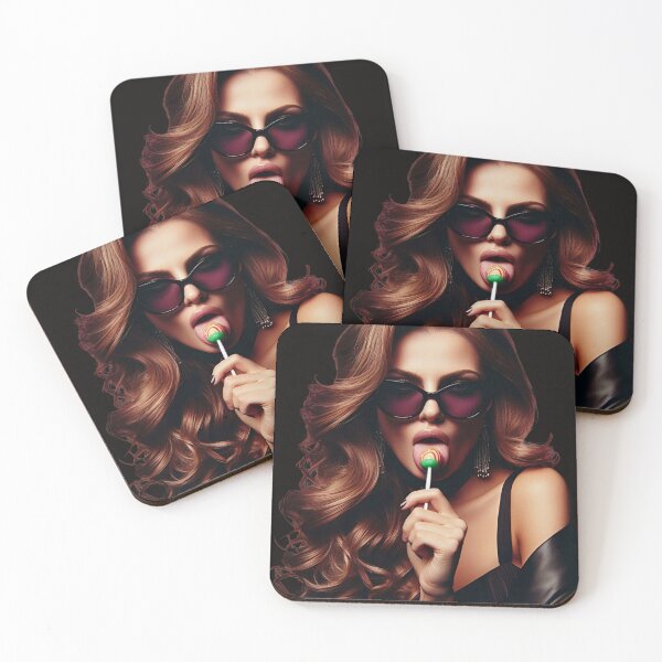 Item preview, Glam Sunglasses Girl Licking Lollipop designed and sold by Voodoo Store Paranormal Collections.
