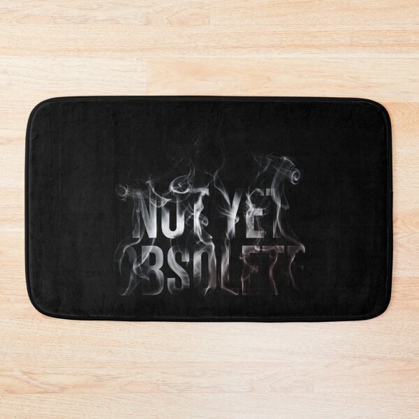 Item preview, Not Yet Obsolete Smoke Typography Tee designed and sold by cabana.space.