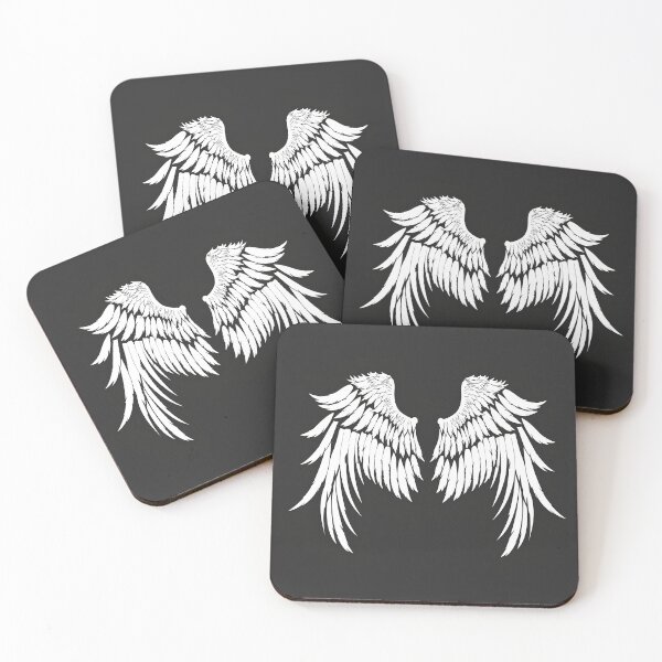 Item preview, Angel Wings Minimalist Design – White Feather Wings Gothic Aesthetic Graphic for Apparel & Sticker designed and sold by Windy-market.