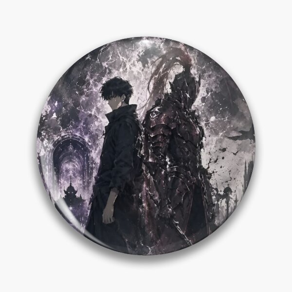 Item preview, Shadow Monarch & Dark Knight | Anime Inspired Dark Fantasy Warrior Art Print designed and sold by Dyan4.