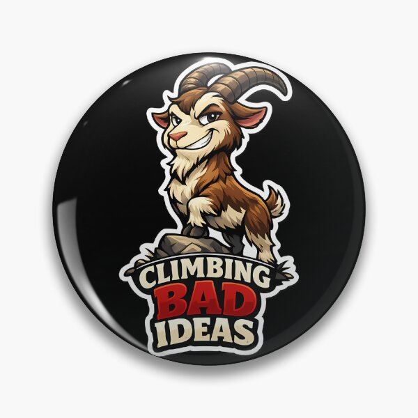 Item preview, Climbing Bad Ideas – Funny Goat Meme designed and sold by lazygum.
