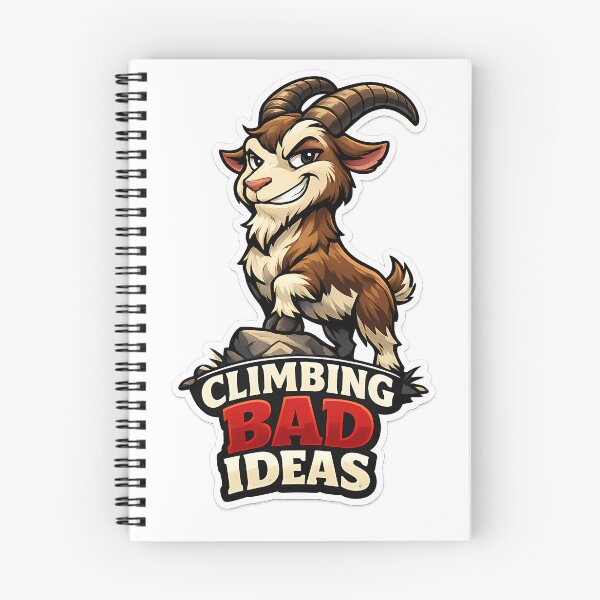 Item preview, Climbing Bad Ideas – Funny Goat Meme designed and sold by lazygum.