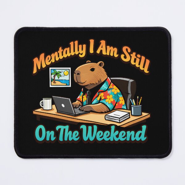 Item preview, Funny Monday Office Capybara Mentally On Weekend designed and sold by yanejoy.