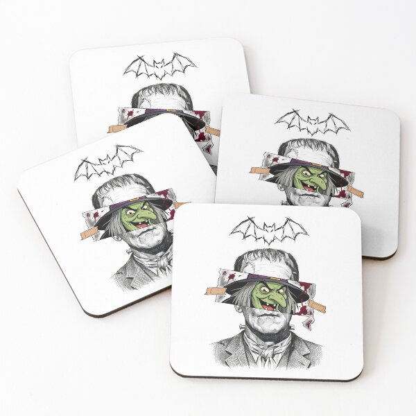 Item preview, Frankenstein Monster Meets Wicked Witch | Vintage Horror Halloween Gothic designed and sold by justyna-s28.