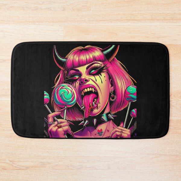 Item preview, Demon Punk Girl Eating Candy designed and sold by Voodoo Store Paranormal Collections.