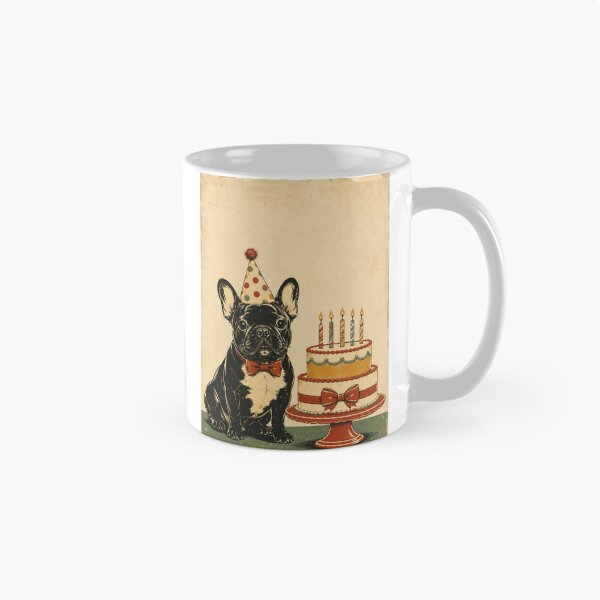 Item preview, Vintage French Bulldog Birthday Art — Retro Mid Century Frenchie Party designed and sold by FirmHoldStudio.