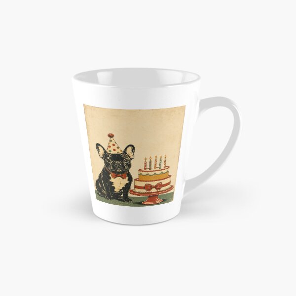 Item preview, Vintage French Bulldog Birthday Art — Retro Mid Century Frenchie Party designed and sold by FirmHoldStudio.
