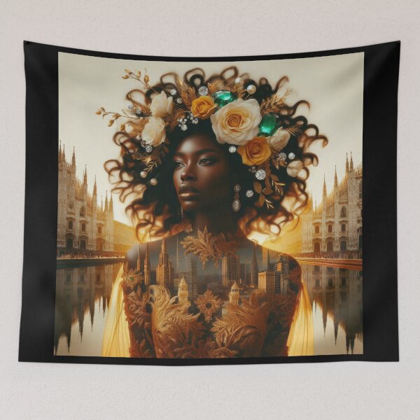 Item preview, Black woman in milano double exposure 25 designed and sold by NikaLim.