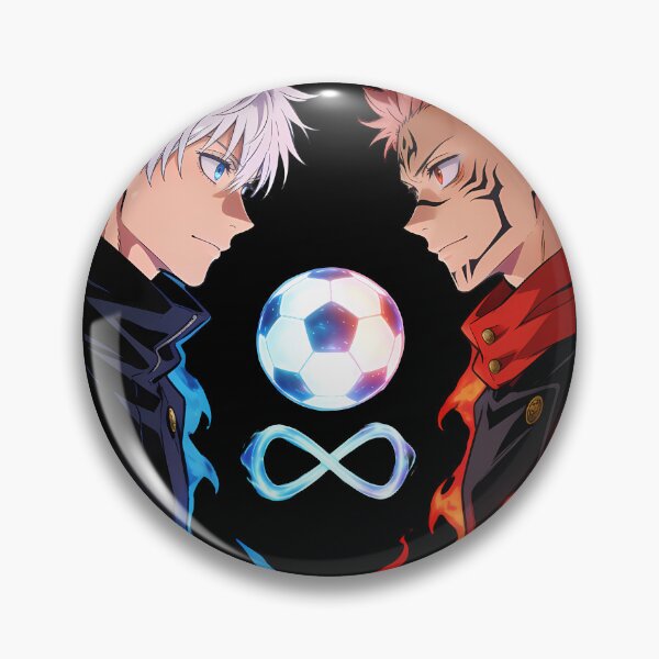 Item preview, Infinite Rivalry Soccer - Blue vs Red Aura Anime Sorcerer Art designed and sold by MugenAnime.