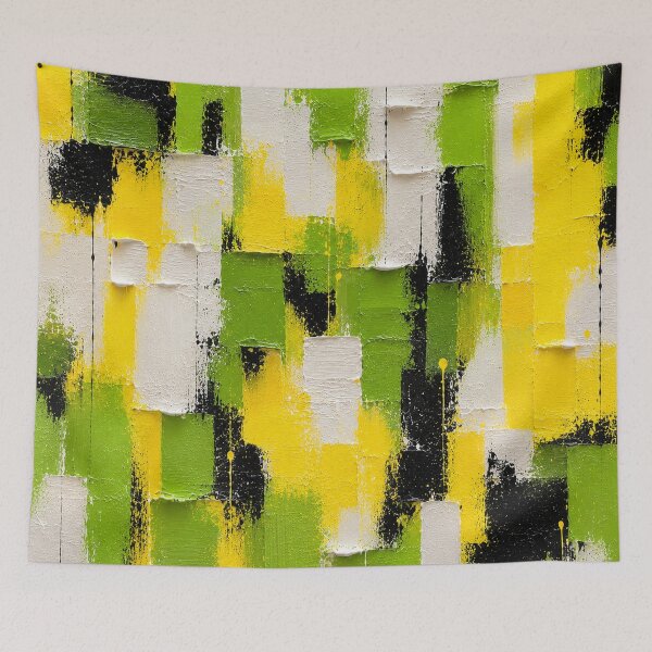 Item preview, Lime Energy Matter – Textured Abstract Impasto Art designed and sold by Ingorgia Studio.