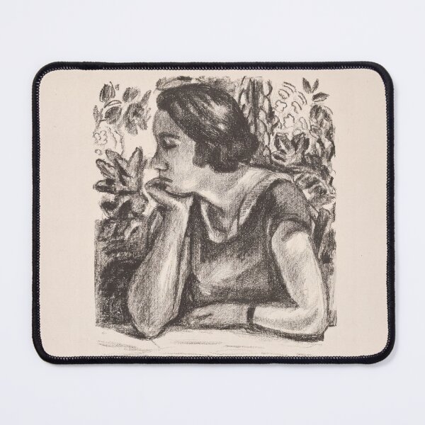 Item preview, Pensive Woman Resting Among Flowers designed and sold by artofuniverse.