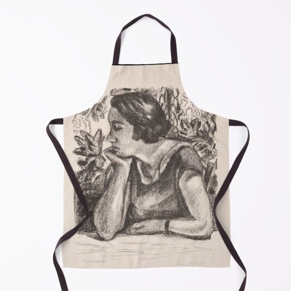 Item preview, Pensive Woman Resting Among Flowers designed and sold by artofuniverse.