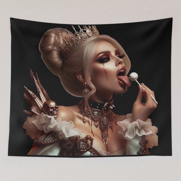 Item preview, Dark Queen Licking White Lollipop designed and sold by Voodoo Store Paranormal Collections.