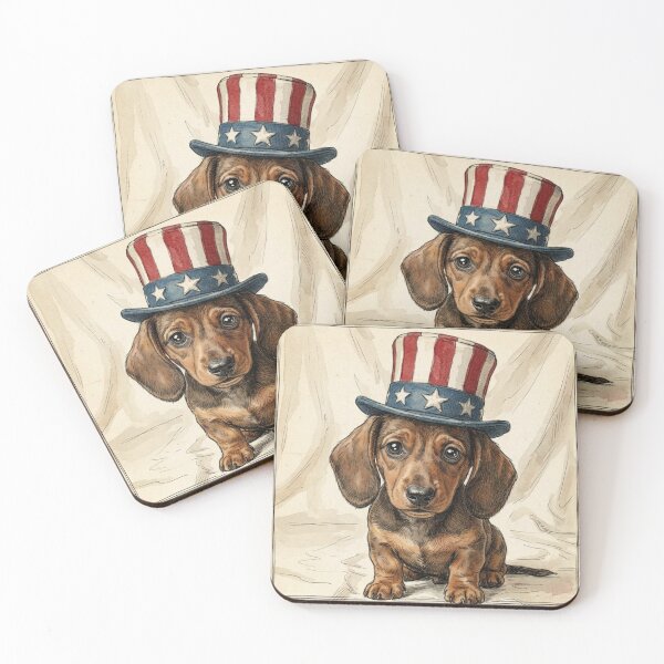 Item preview, Cute Patriotic Dachshund - American Flag Dog Lover Gift designed and sold by DreamCloths12.