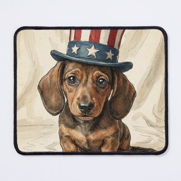 Item preview, Cute Patriotic Dachshund - American Flag Dog Lover Gift designed and sold by DreamCloths12.