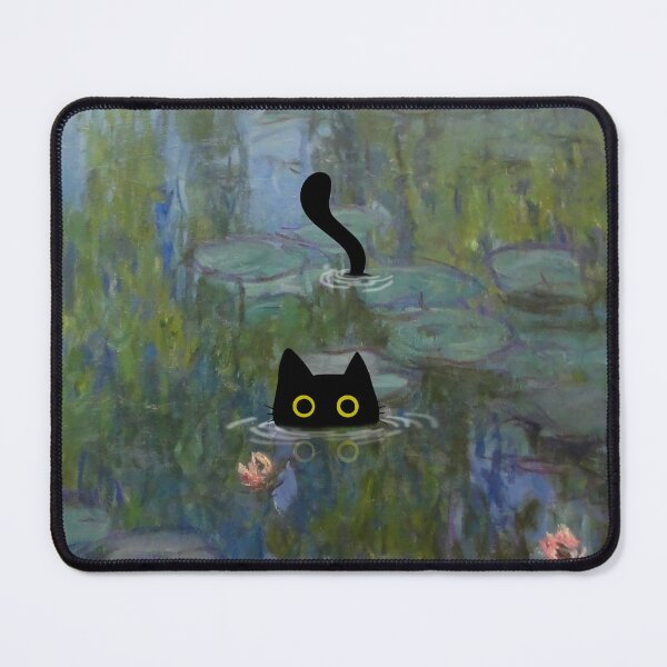 Item preview, Monet Cat in Water Lilies Pond designed and sold by PurrfectHome.