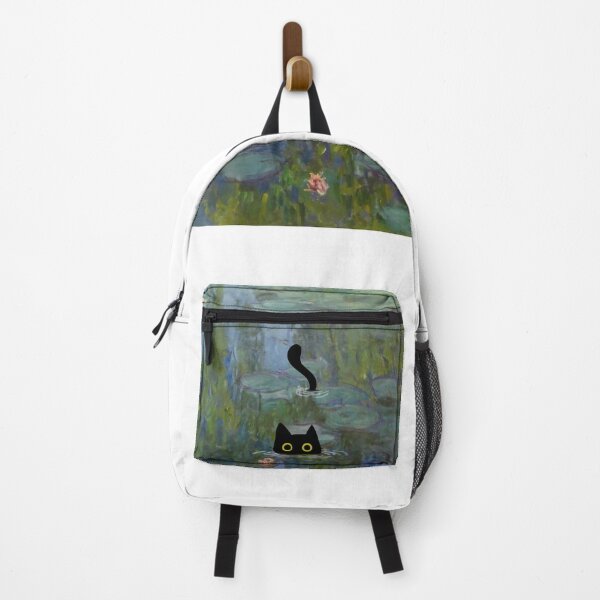 Item preview, Monet Cat in Water Lilies Pond designed and sold by PurrfectHome.
