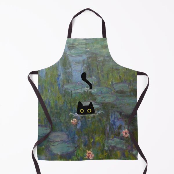 Item preview, Monet Cat in Water Lilies Pond designed and sold by PurrfectHome.