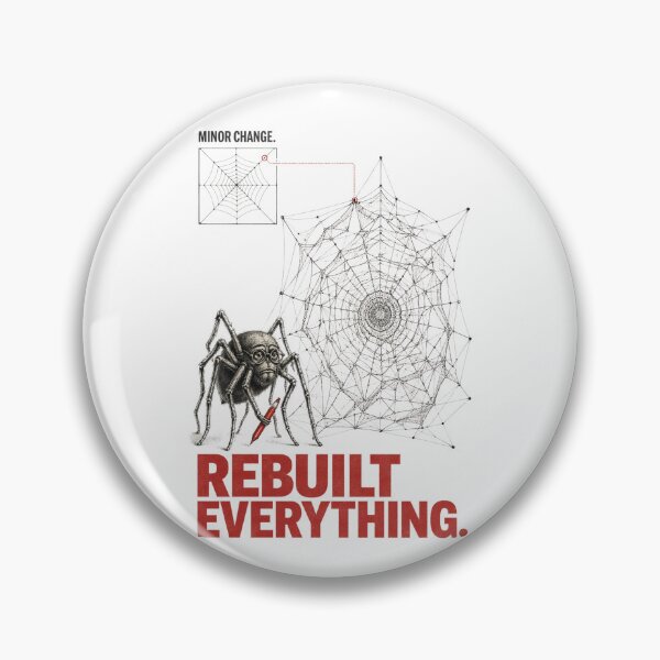 Item preview, Minor Change Rebuilt Everything Funny Spider Revision Creep Workplace Humor designed and sold by Print Loft.