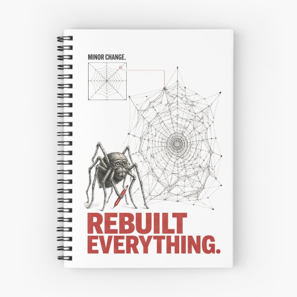 Item preview, Minor Change Rebuilt Everything Funny Spider Revision Creep Workplace Humor designed and sold by Print Loft.