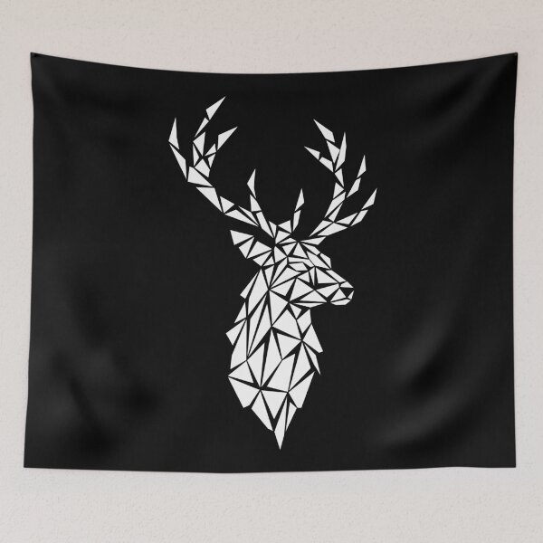 Item preview, White Geometric Deer designed and sold by Espyr.Art.