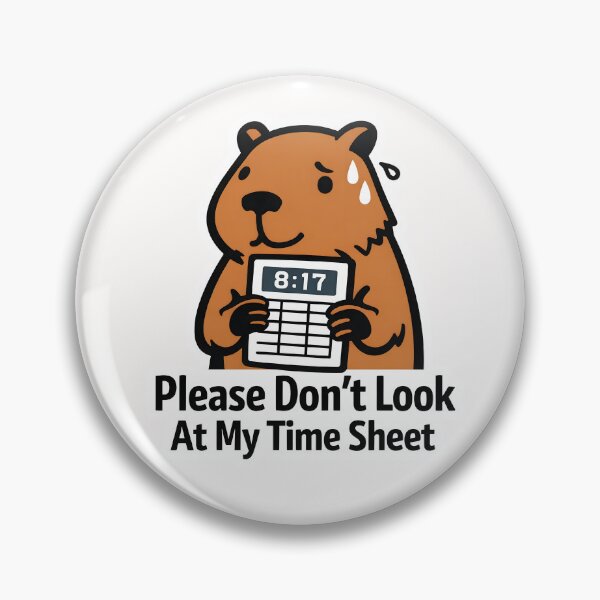 Item preview, Funny Timesheet Capybara Remote Work Office Joke designed and sold by yanejoy.