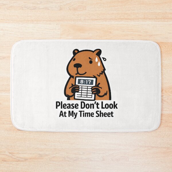 Item preview, Funny Timesheet Capybara Remote Work Office Joke designed and sold by yanejoy.