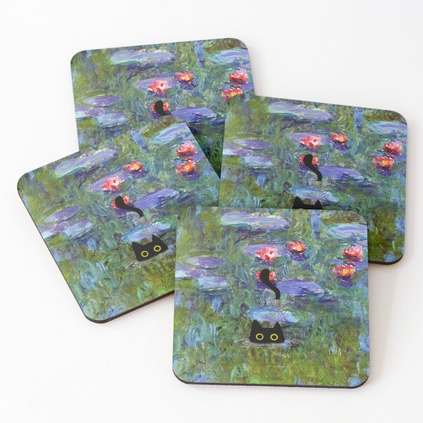 Item preview, Cat Print Monet Waterlily designed and sold by PurrfectHome.
