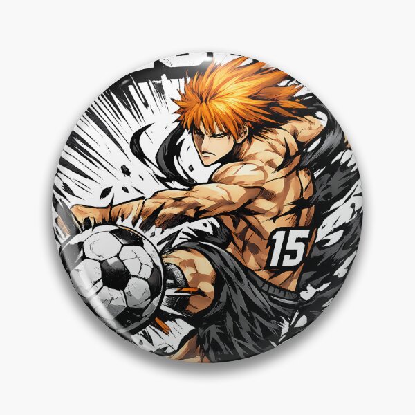 Item preview, Dark Ink Soul Striker - Orange Hair Anime Soccer Legend Art designed and sold by MugenAnime.