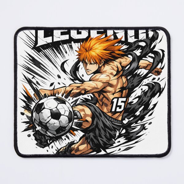 Item preview, Dark Ink Soul Striker - Orange Hair Anime Soccer Legend Art designed and sold by MugenAnime.