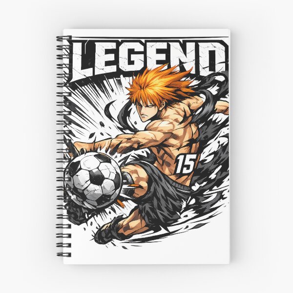 Item preview, Dark Ink Soul Striker - Orange Hair Anime Soccer Legend Art designed and sold by MugenAnime.