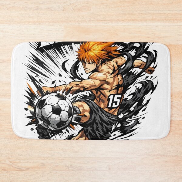 Item preview, Dark Ink Soul Striker - Orange Hair Anime Soccer Legend Art designed and sold by MugenAnime.