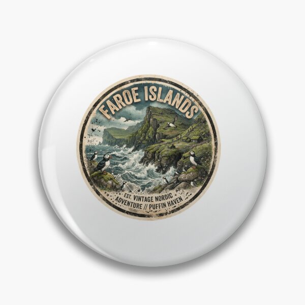 Item preview, Faroe Islands Nordic Coastal Adventure Travel Sticker designed and sold by Imaginarium of Chaos falcon88 .