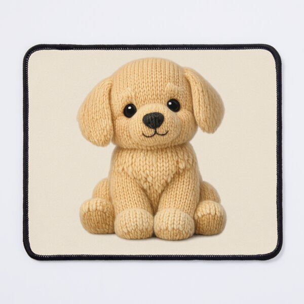 Item preview, Cute Knitted Golden Retriever Plush | Kawaii Handmade Crochet Cottagecore designed and sold by Moons Studio.
