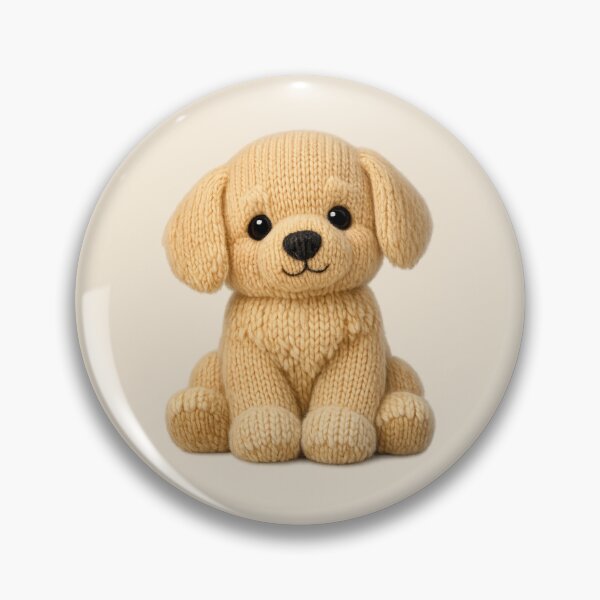 Item preview, Cute Knitted Golden Retriever Plush | Kawaii Handmade Crochet Cottagecore designed and sold by Moons Studio.