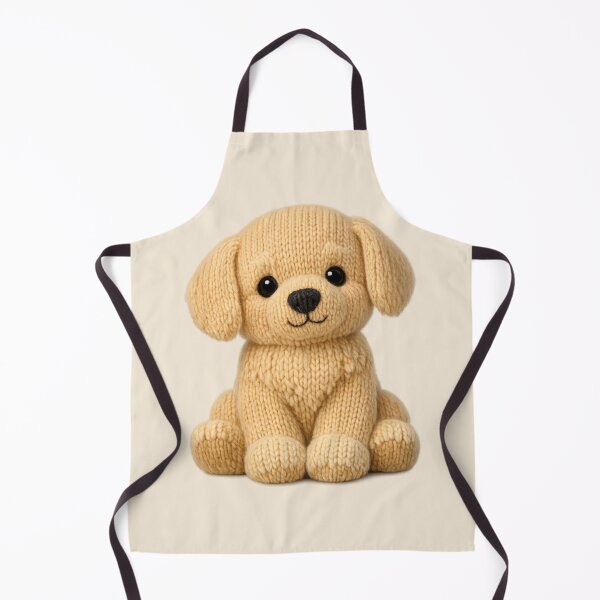 Item preview, Cute Knitted Golden Retriever Plush | Kawaii Handmade Crochet Cottagecore designed and sold by Moons Studio.