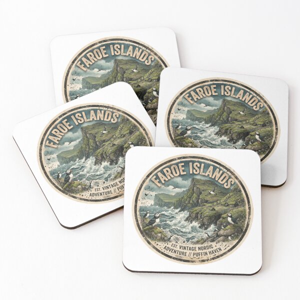 Item preview, Faroe Islands Nordic Coastal Adventure Travel Sticker designed and sold by Imaginarium of Chaos falcon88 .