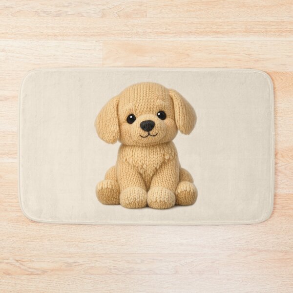 Item preview, Cute Knitted Golden Retriever Plush | Kawaii Handmade Crochet Cottagecore designed and sold by Moons Studio.