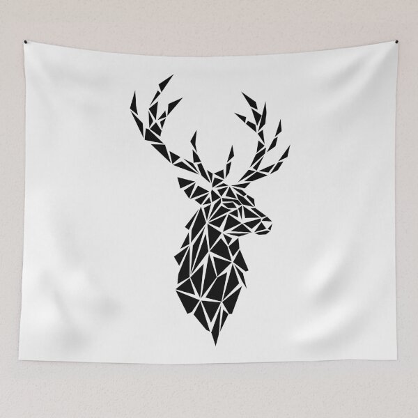 Item preview, Black Geometric Deer designed and sold by Espyr.Art.