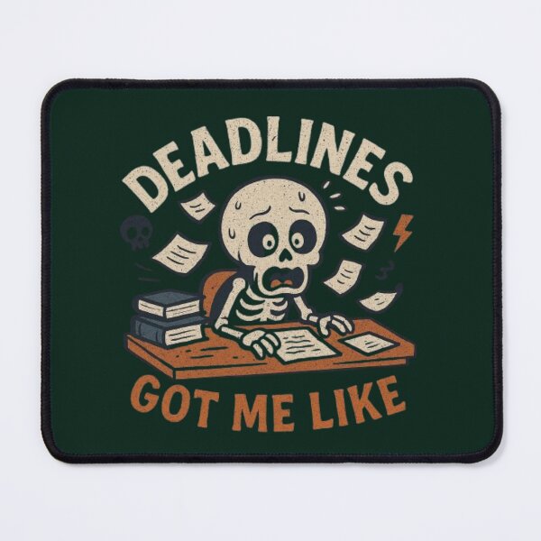 Item preview, Deadlines Got Me Like Funny Skeleton Student Back To School Halloween T-Shirt designed and sold by HopeAndHustle.