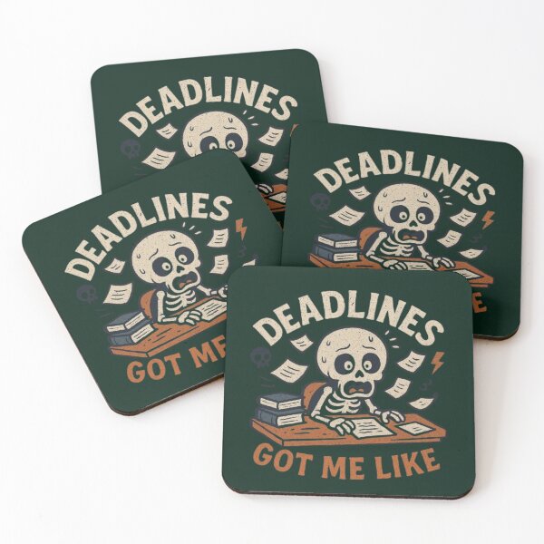 Item preview, Deadlines Got Me Like Funny Skeleton Student Back To School Halloween T-Shirt designed and sold by HopeAndHustle.