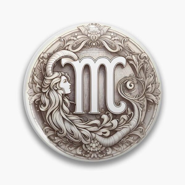 Item preview, Virgo Ornate Silver Medallion Engraving Maiden Zodiac Art designed and sold by Zodiac Celestial Art.