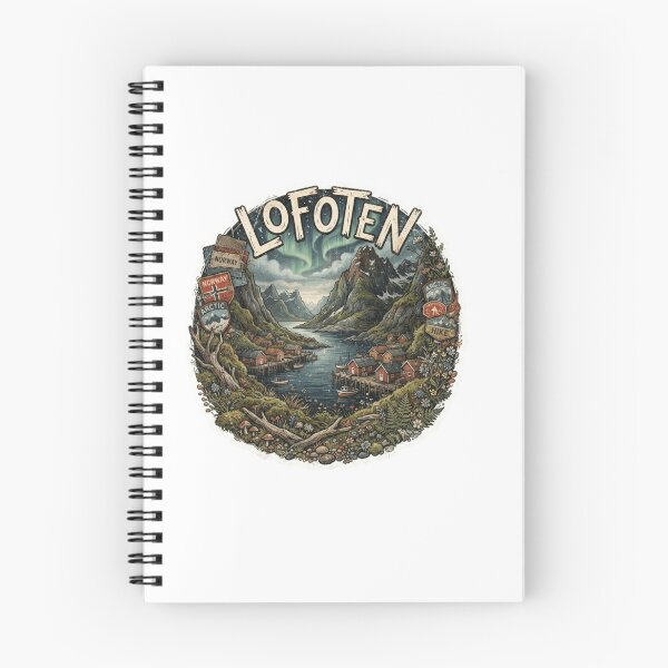 Item preview, Lofoten Norway Fjord Mountain Travel Sticker designed and sold by Imaginarium of Chaos falcon88 .
