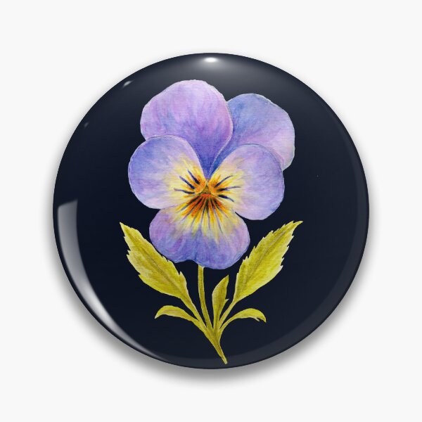 Item preview, Viola Blossom – Watercolor Botanical Illustration – Midnight Navi designed and sold by Piret Victoria Ribas.