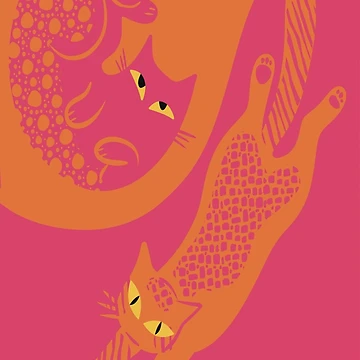 Artwork thumbnail, Ginger Raspberry Cats by IvysCreativityHouse