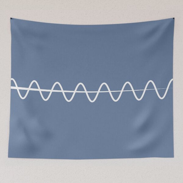 Item preview, The Transmission - Slate Blue Minimalist Geometric Wave designed and sold by artdocaj.